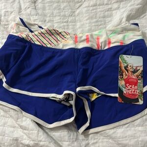 Rare! Seawheeze pigment blue speed shorts. NWT